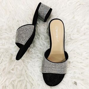 Black and Silver Women's Sandals